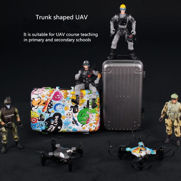 New Luggage Box Storage Box Folding Mini UAV Aerial Photography Remote Control Four Axis Children's Toys Drone - Image 3