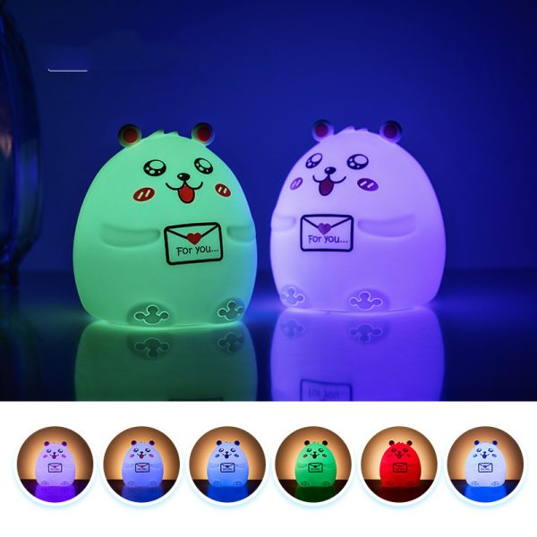 Colorful Bear Silicone Night Light Bedroom Bedside - Image 4