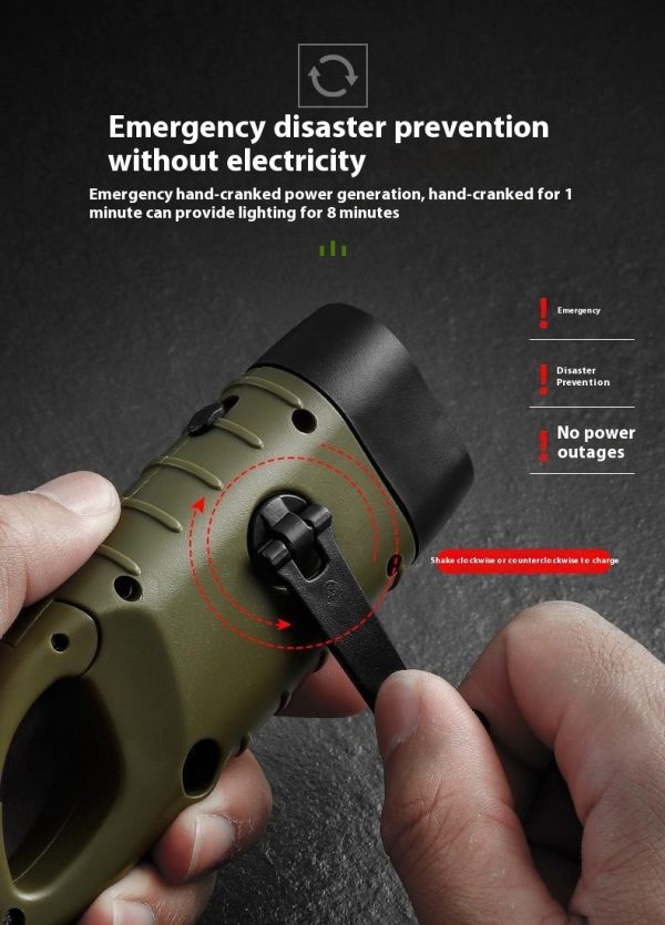 Hand-cranking Self-generating Small Solar Flashlight - Image 10