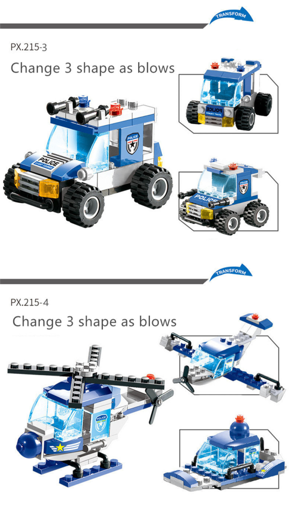 762Pcs Robot Car City Police Building Blocks Set - Image 5