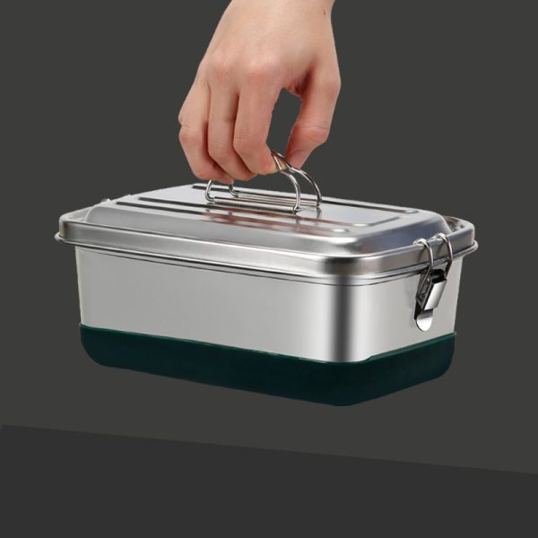 304 Stainless Steel Sealed Overflow-proof Double-layer Convenient Lunch Box - Image 2