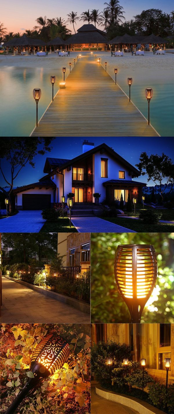 LED Solar Flame Flickering Lawn Lamps Led Torch Light Realistic Dancing Flame Light Waterproof Outdoor Garden Decor Flame Lamp - Image 6