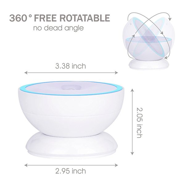 Human body induction night light Charging bedroom corridor lighting 360 degree LED rotating induction light - Image 6