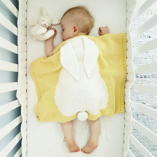 Explosive Bunny Ears Blanket Stereo Bunny Blanket Children's Knitted Cover Blanket Baby Baby Holding BlanketExplosive Bunny Ears - Image 2