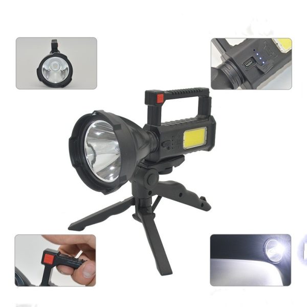 Outdoor Camping Flashlight With Bracket Searchlight COB Light - Image 2