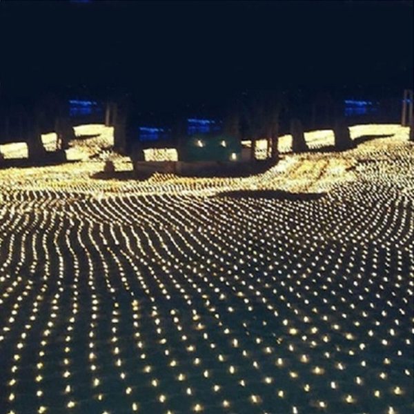 Christmas led lights string lights outdoor waterproof fishnet lights full of stars paved holiday lights wedding ins decorative lights - Image 3