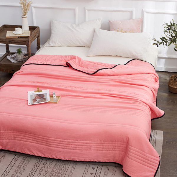 Washed Cotton Summer Quilt Solid Color - Image 8