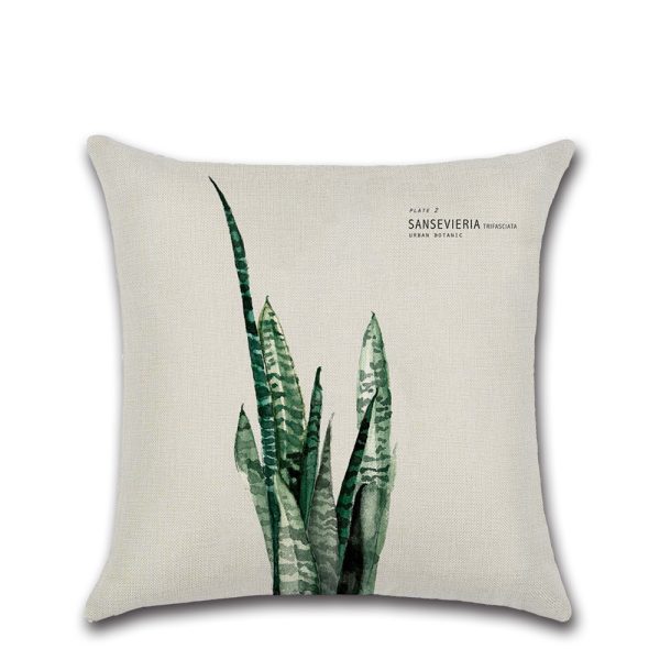 Plain and elegant flax leaf pillow - Image 3