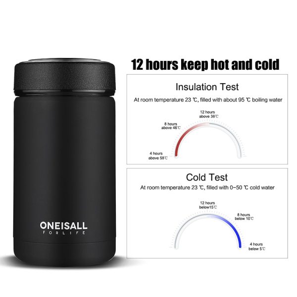 ONE IS ALL Men Gift Bottles 400ml Insulated Cup 304 Stainless Steel Mug Water Bottle Vacuum Flask Coffee Wine Mug - Image 4