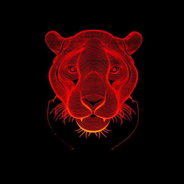 Calm Lion 3D Lamp - Image 3