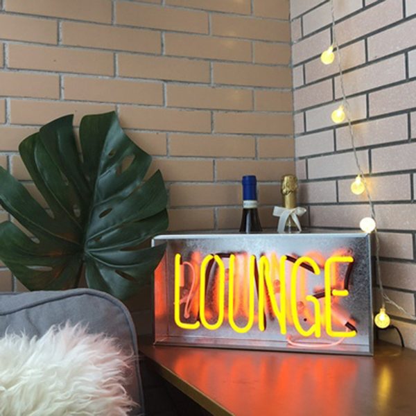 Retro neon decorative lamp glass tube iron box lamp - Image 2