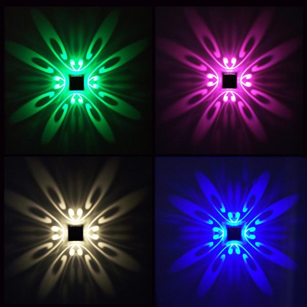 Square butterfly wall lamp aluminum creative light effect lamp bar ktv atmosphere lamp background wall decoration - Image 2