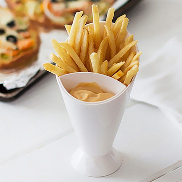 Western French Fries Vegetable Salad Cup Creative Diagonal Western Tableware - Image 2