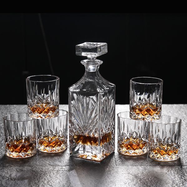 Lead-Free Crystal Glass Whiskey Glass Set 6pcs Creative Red Wine Glass Decanter Bottle - Image 2