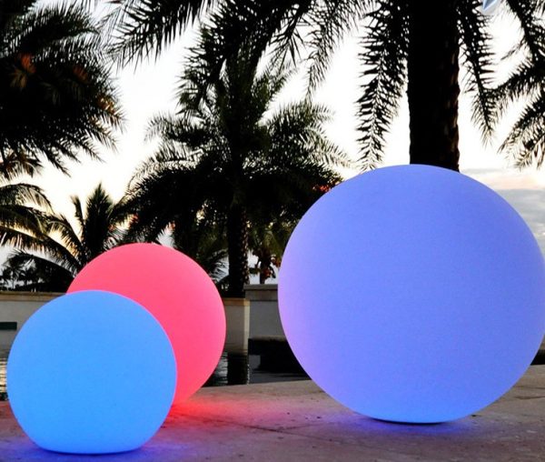 Luminous Ball Lamp Outdoor Colorful Waterproof Decorative Ball Lamp