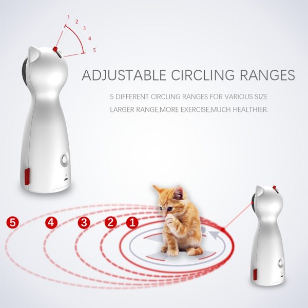 Creative Cat Pet LED Laser Funny Toy Smart Automatic Cat Exercise Training Entertaining Toy - Image 2