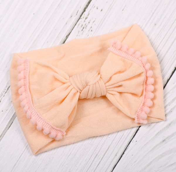 Super soft hair ball nylon stockings big bow hair band - Image 5