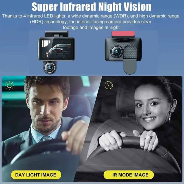 4 Inch Dashcam HD 1080P Infrared Night Vision - Image 5