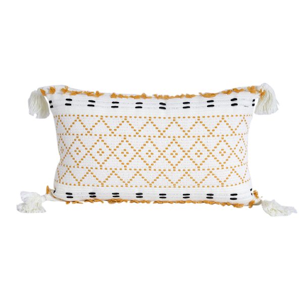 Nordic Cut And Knitted Geometric Tassel Plush Pillow Case - Image 4