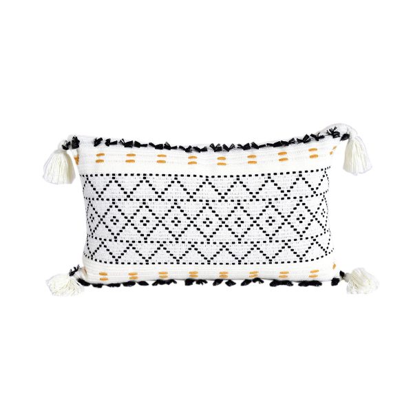 Nordic Cut And Knitted Geometric Tassel Plush Pillow Case - Image 6