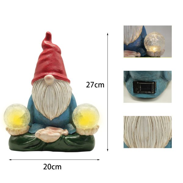 Solar LED Resin Ornaments Dwarf Doll Outdoor Statue Courtyard Gardening Decoration Artistic Figurine Micro Landscape Accessories - Image 7