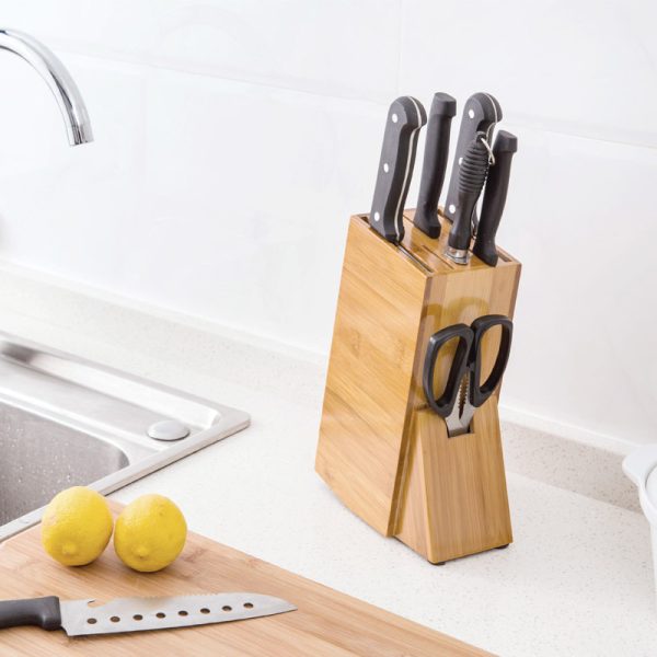 Bamboo Kitchen Accessories Storage Knife Holder - Image 3