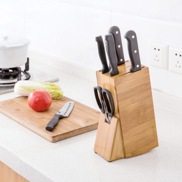 Bamboo Kitchen Accessories Storage Knife Holder - Image 4