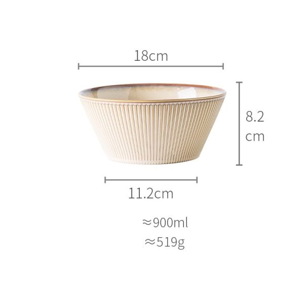 Seif Nordic Style Creative Simple Big Bowl Big Soup Bowl Noodle Bowl Vegetable Bowl Mixed Cold Vegetable Fruit Salad Bowl Single Pot - Image 8