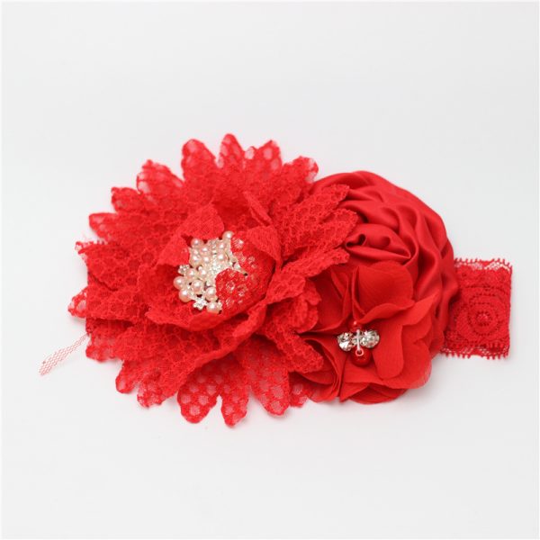 Children's Hair Ribbon Chiffon Rose In Color - Image 7