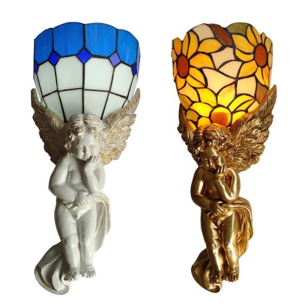 Wall Lamp European Angel Creative Retro Living Room Bedroom Corridor Stair Lamp - Image 3