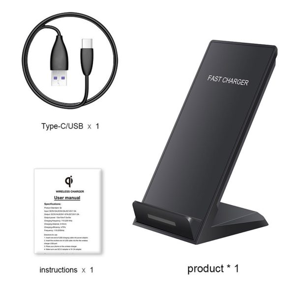 Vertical Wireless Charger Supports QI Charging, Suitable For   Mobile Phones - Image 4