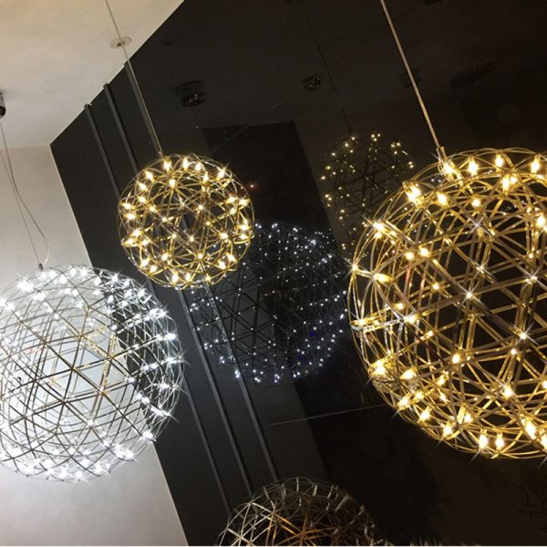 Dandelion Gypsophila Spark Ball Chandelier Creative Firework Light - Image 3