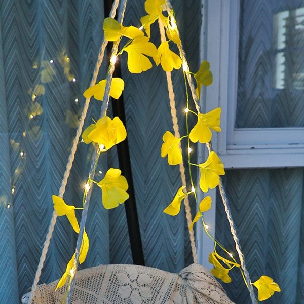 Maple Leaf Rattan Decorative Light String - Image 3