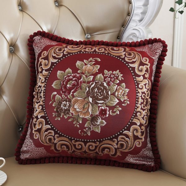 Embroidered Jacquard Cushion Cover - Image 4