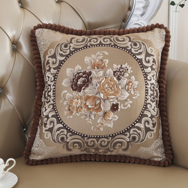 Embroidered Jacquard Cushion Cover - Image 2