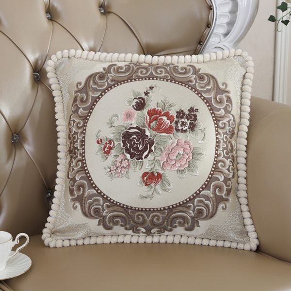 Embroidered Jacquard Cushion Cover - Image 5