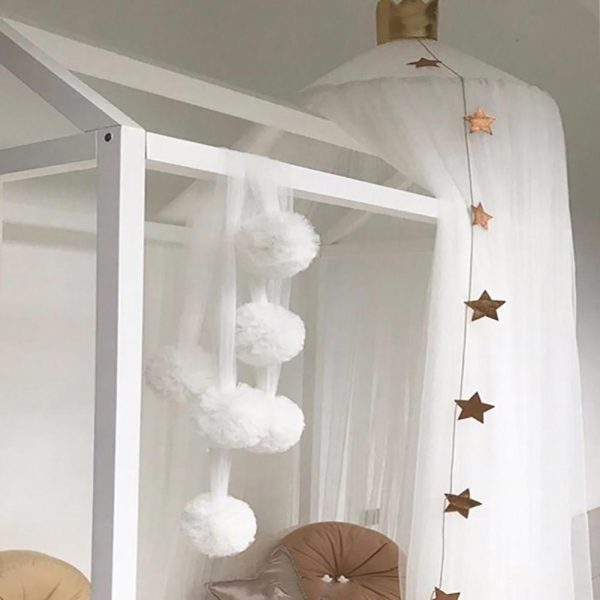 Mosquito Net hanging Net Yarn Fur Ball Children's Room Ball Wall - Image 5