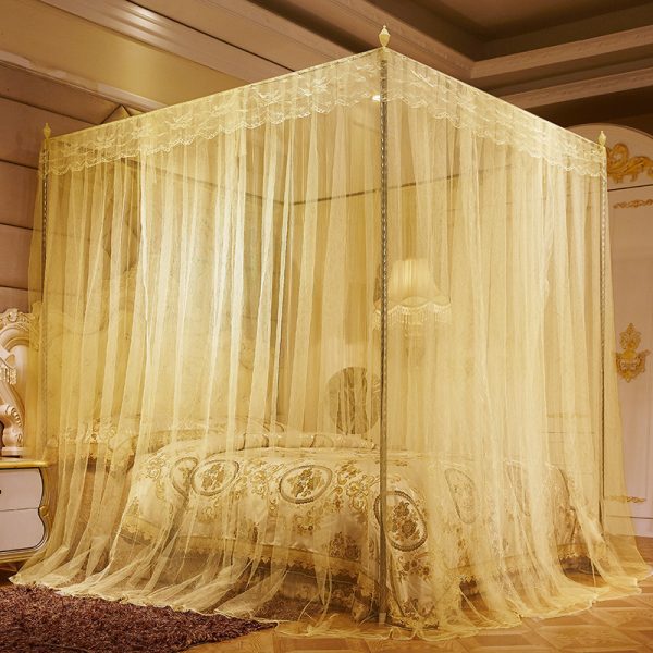 Household Mosquito Net princess Wind Floor Stand Encrypted Thick Mosquito Net - Image 3