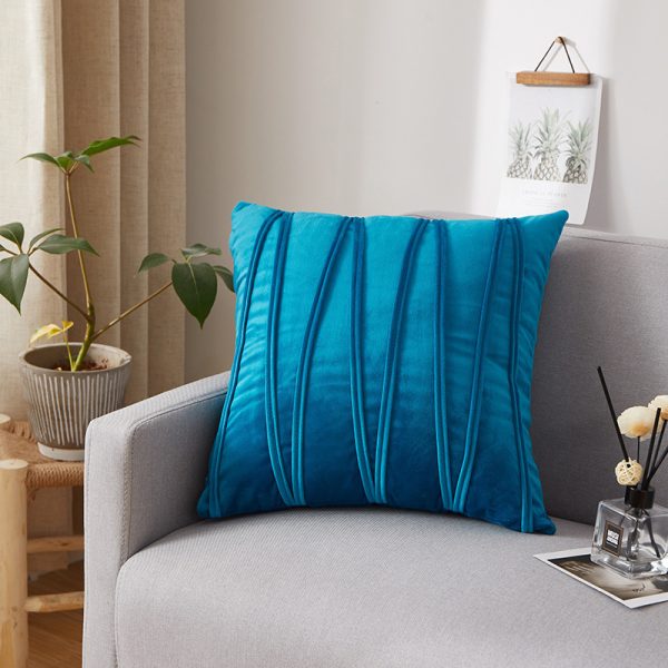 Household Vertical Strip Velvet Cushion Cover - Image 2