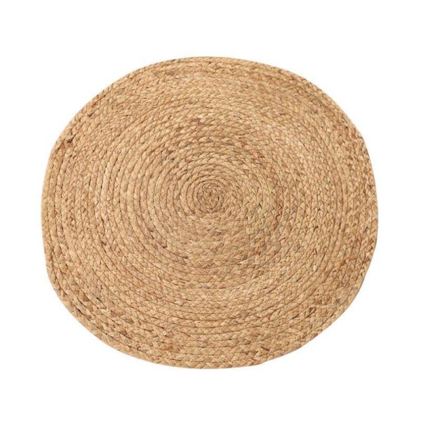 Round Rattan Carpet Bedroom Bedside Mat Woven Water Grass Mat Living Room Reed Coffee Table Mat Photography Decoration - Image 5