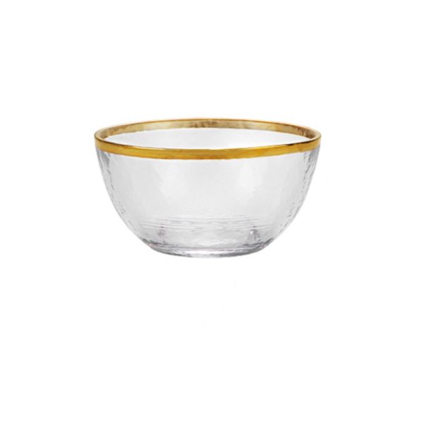 Glass Plate Plating Gilt Rim Dishes And Salad Bowls - Image 7