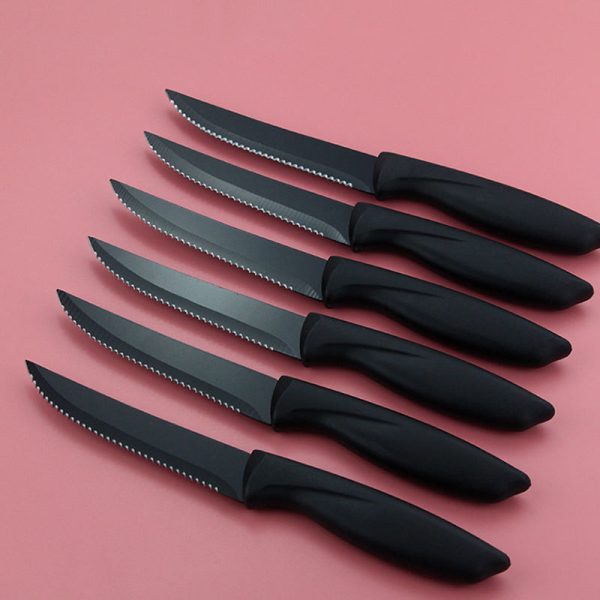 Stainless Steel Knife Set Kitchen Household Slicing Knife Chef's Knife Bread Knife Cheese Knife Scissors Pizza Knife Steak Knife - Image 4