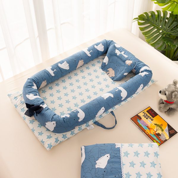 Portable Crib Bed Removable And Washable Newborn Baby Sleeping Artifact Foldable Bionic Bed - Image 3