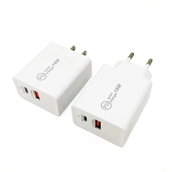 18W USB-C Fast Charge USB Type-C PD Charger US Plug Fast Charging Adapter - Image 5