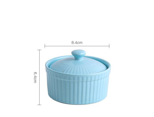 Ceramic Small Baking Bowl Soufulei Double Skin Milk Steamed Egg Bowl - Image 3