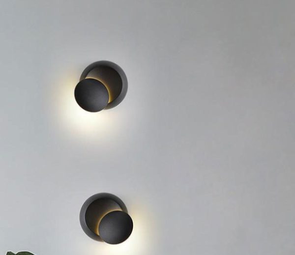 Rotating Lunar Eclipse Wall Lamp Modern Minimalist Living Room Ledl Wall Lamp Balcony Bedside Wall Lamp - Image 5