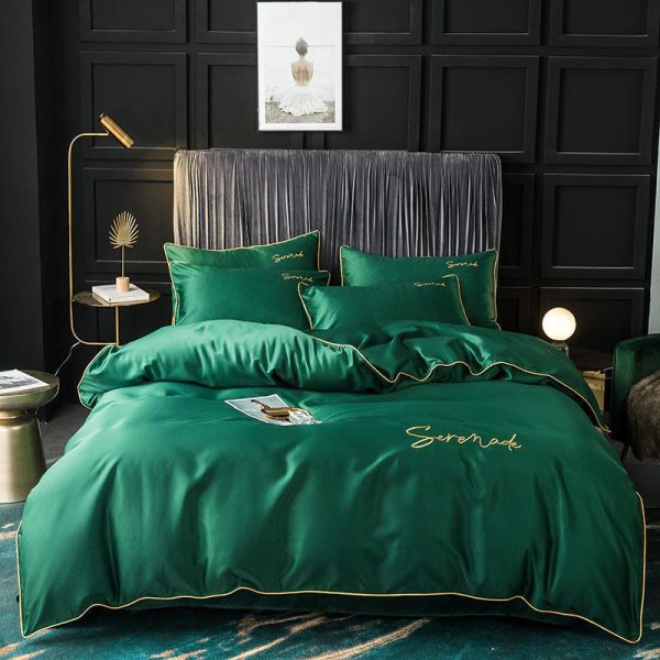 New Serenade Washed Silk Four-Piece Bedding Set Of Four-Piece Bed Linen - Image 8