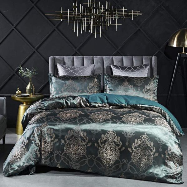 European Style Satin Jacquard Bedding Set  Quilt Cover And Pillowcase - Image 8