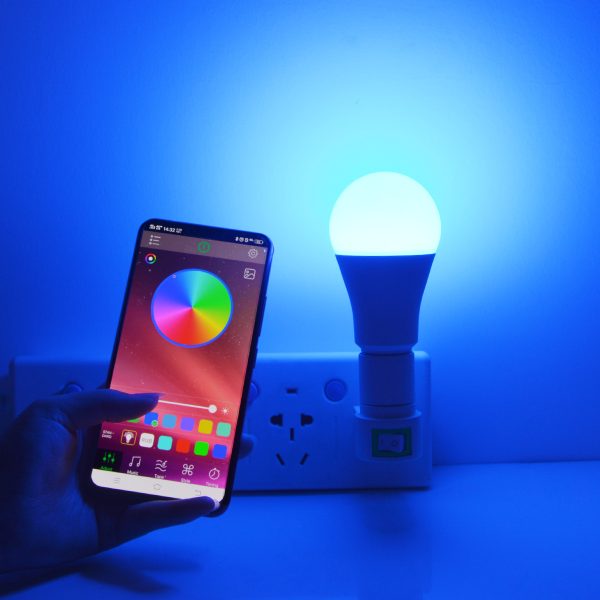 Led Smart Bluetooth Bulb Light Mobile Phone Dimming Color Music Group Control