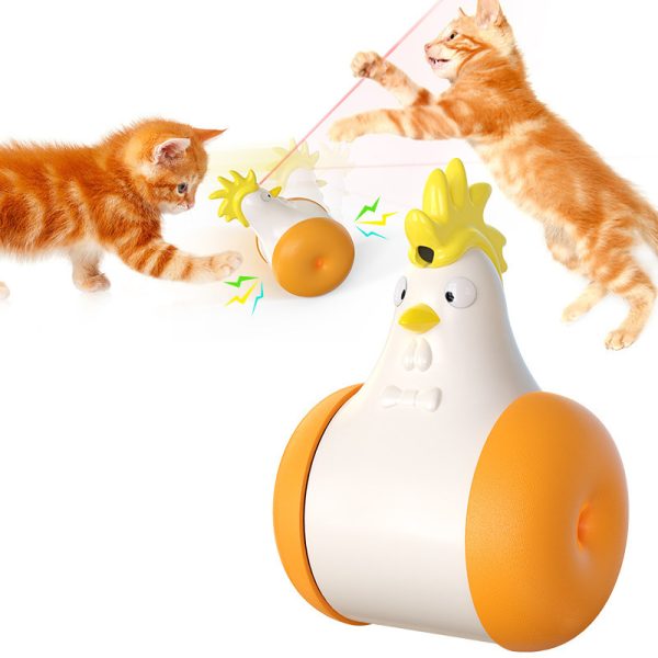 Funny Cat Toy New Product Electric Sounding Tumbler Hair Laser Chicken Funny Cat Toy - Image 4